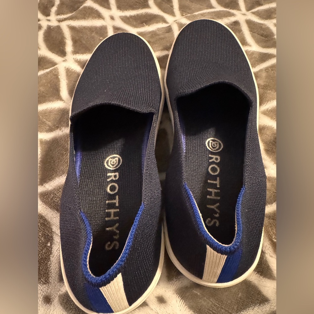 Rothy's Navy Blue Slip-On Sneakers - Picture 2 of 9